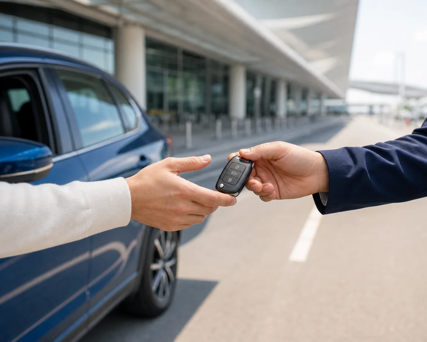 Professional airport vehicle handover